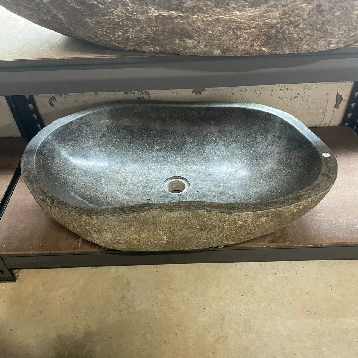 Extra Large River Stone Basin 68 - 65 x 43 x 15cm