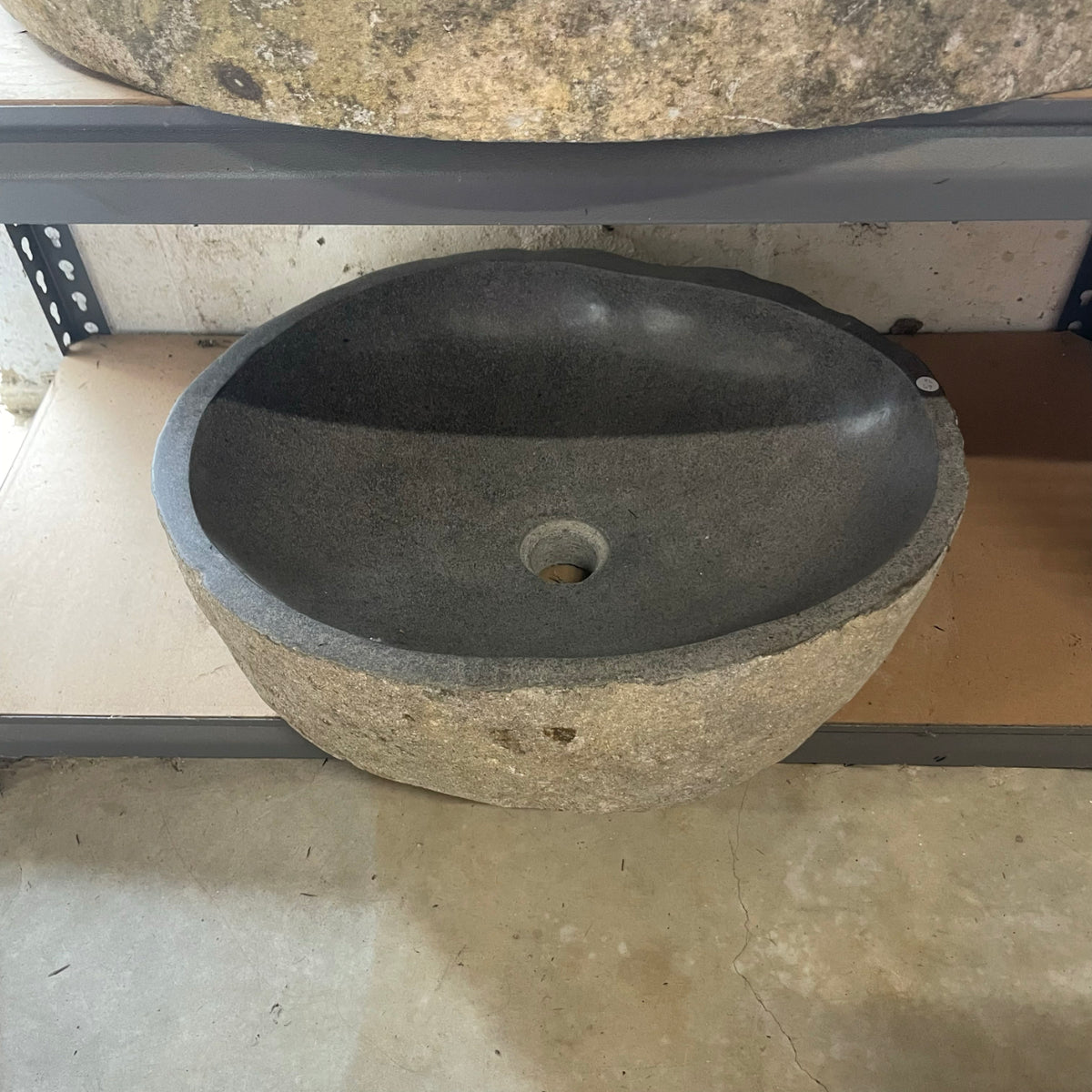 Extra Large River Stone Basin 69 - 50 x 40 x 15cm