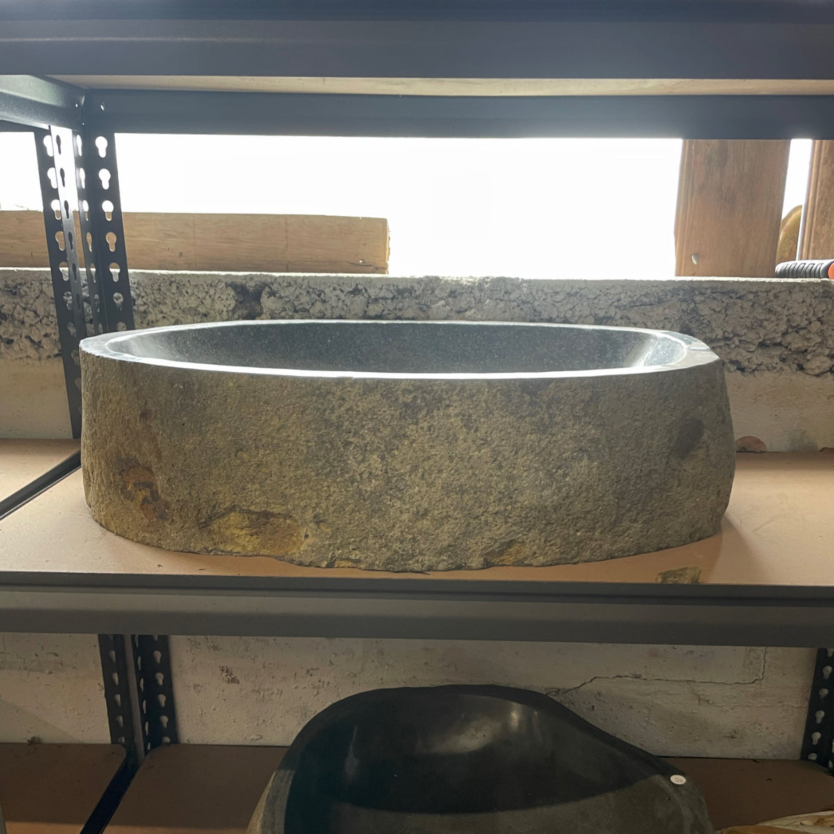 Extra Large River Stone Basin 71 - 60 x 38 x 15cm