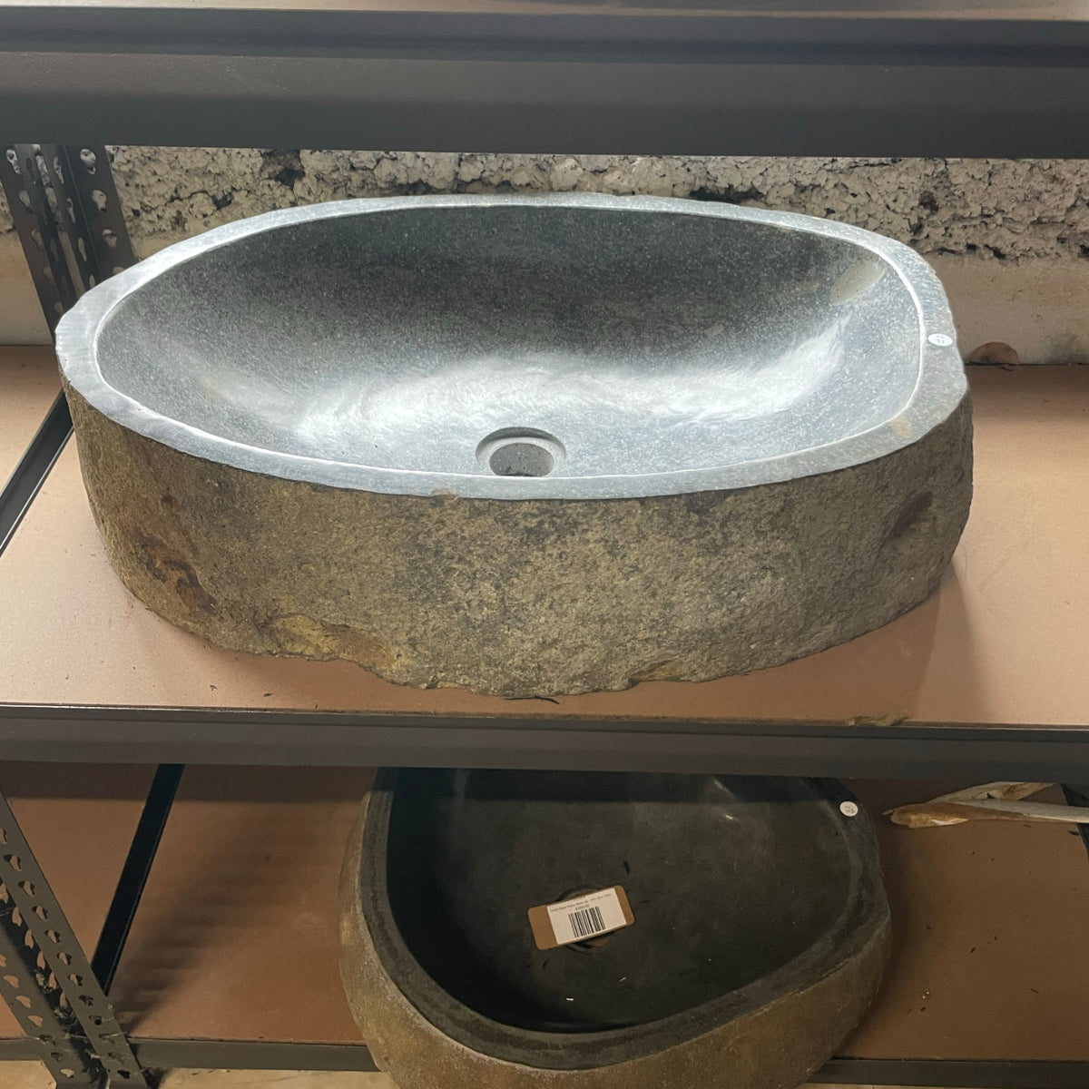 Extra Large River Stone Basin 71 - 60 x 38 x 15cm