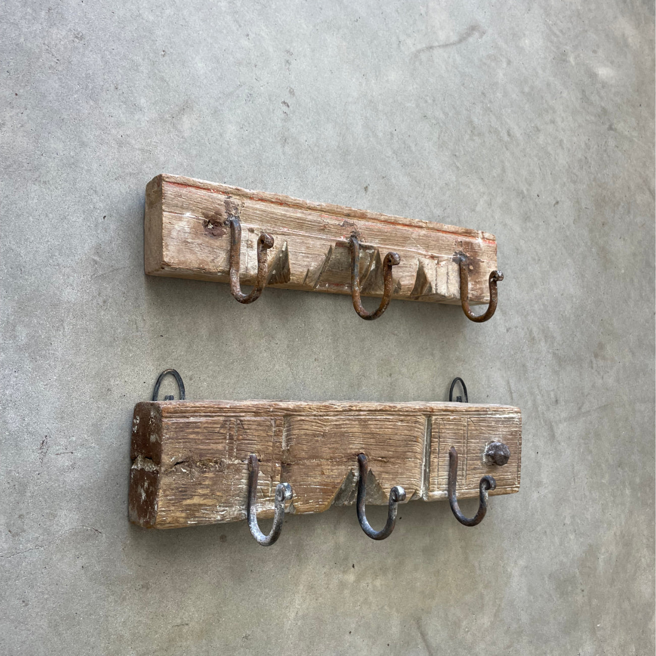 Extra Small Vintage Indian Timber Wall Hooks