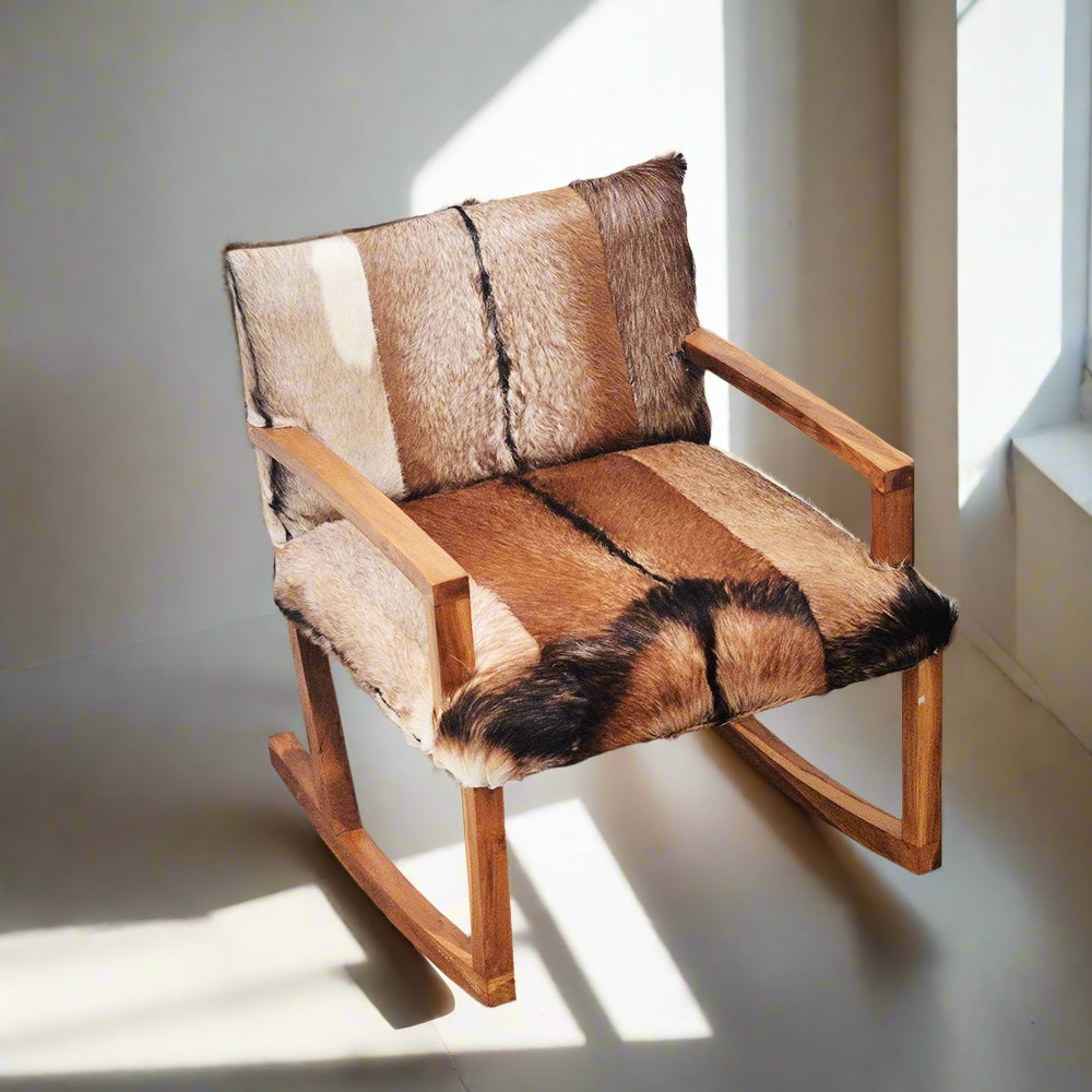 Pink Goat Rocking Chair Goat Hide Rocking Chair | Made To Order – Paradise Living Co.