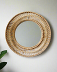 Grace Natural Round Rattan Mirror 60cm Dia