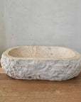Oval Natural Marble Stone Basin 01  | Pre Order - Arriving End Nov