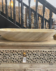 Grand Oval Polished Onyx Stone Basin 