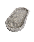 Grey Marble Stone Oval Dish