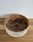 Hammered Round Red Marble Stone Basin 01 | Pre Order - Arriving End Nov