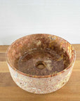 Hammered Round Red Marble Stone Basin 07 - Pre Order