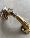 Brass Palm Door Handle 27cm