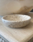 Marble Stone Soap Dish 12cm Dia - Beige