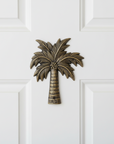 Aged Brass Paradise Palm Plaque