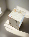 White Onyx Side Table