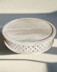 Round Indian Carved Coffee Table