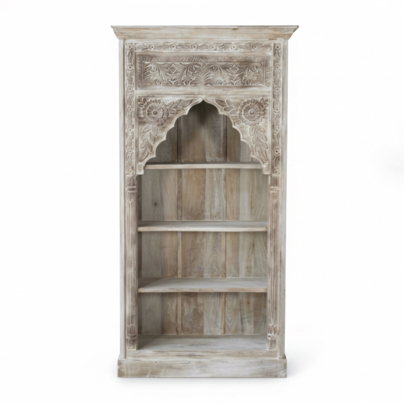 Indian Carved Timber Book Shelf