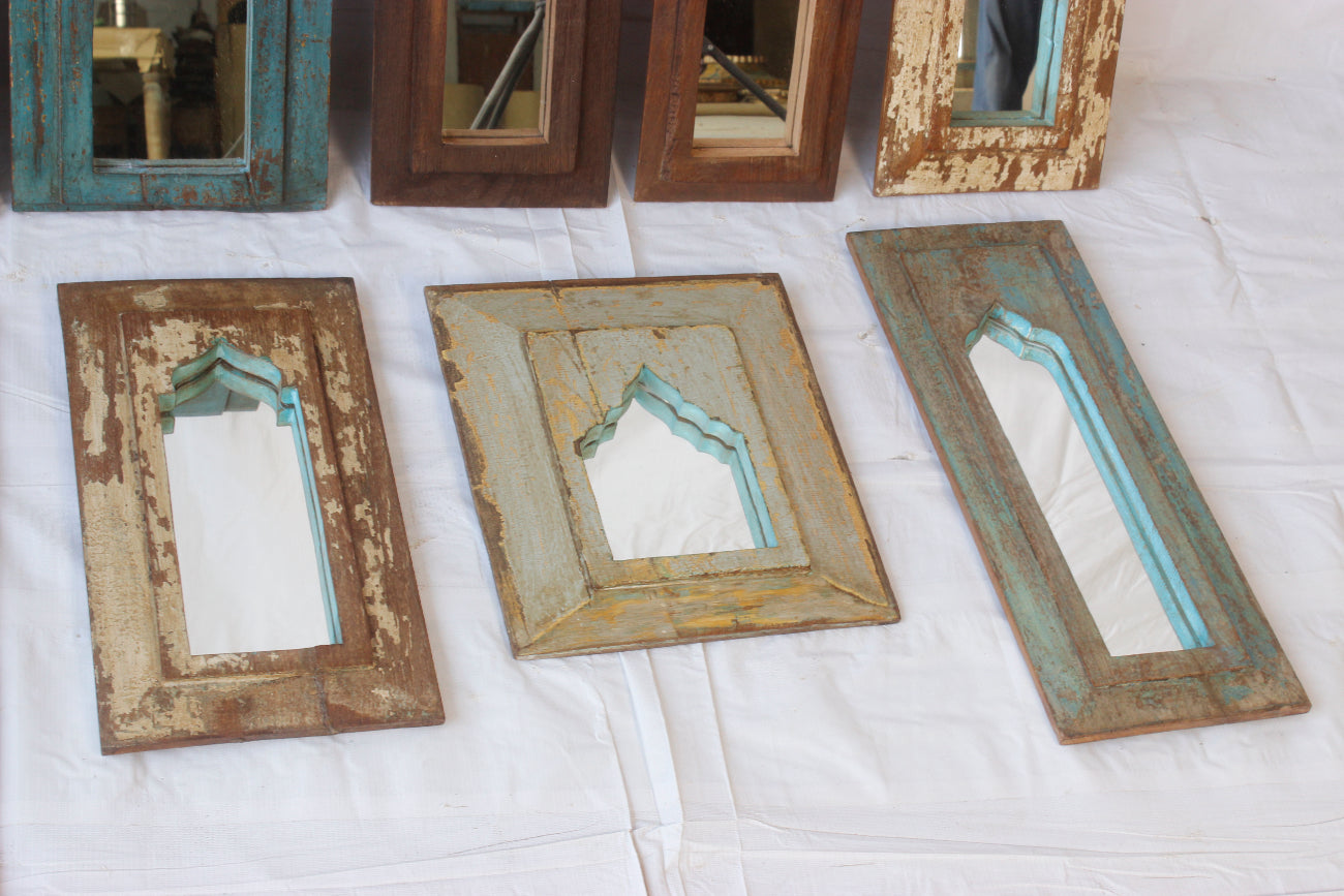 Indian Timber Arch Mirror - Assorted Designs