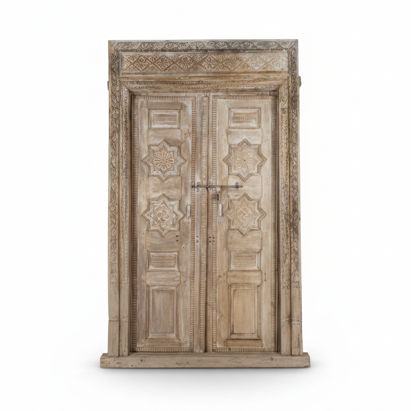 Indian Rajasthani Antique Framed Door 03 - 138 x 235cm | Pre Order