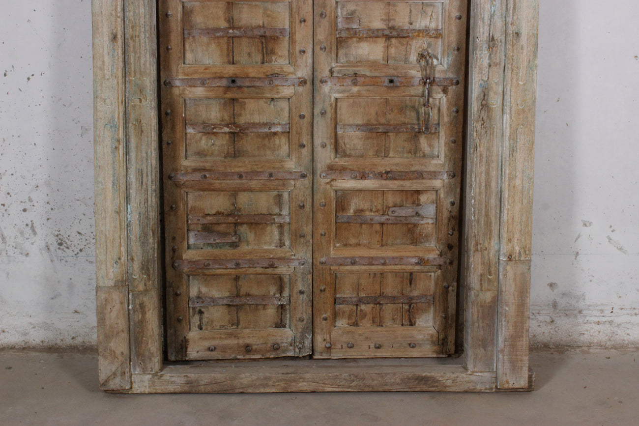 Indian Rajasthani Antique Framed Door 09 - 150 x 240cm | Pre Order