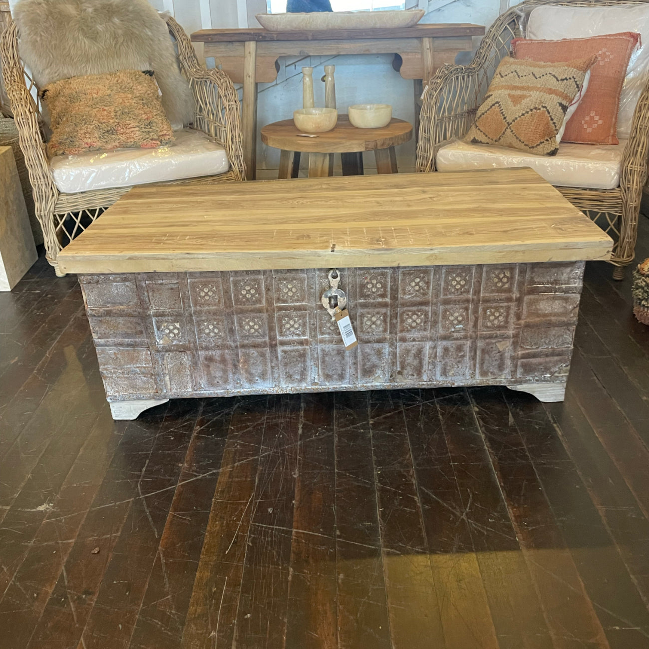 Indian Timber + Metal Dowry Chest 07