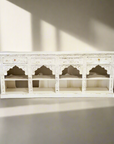 Indian White Wash Arch Timber Sideboard 200cm