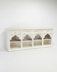 Indian White Wash Arch Timber Sideboard 200cm