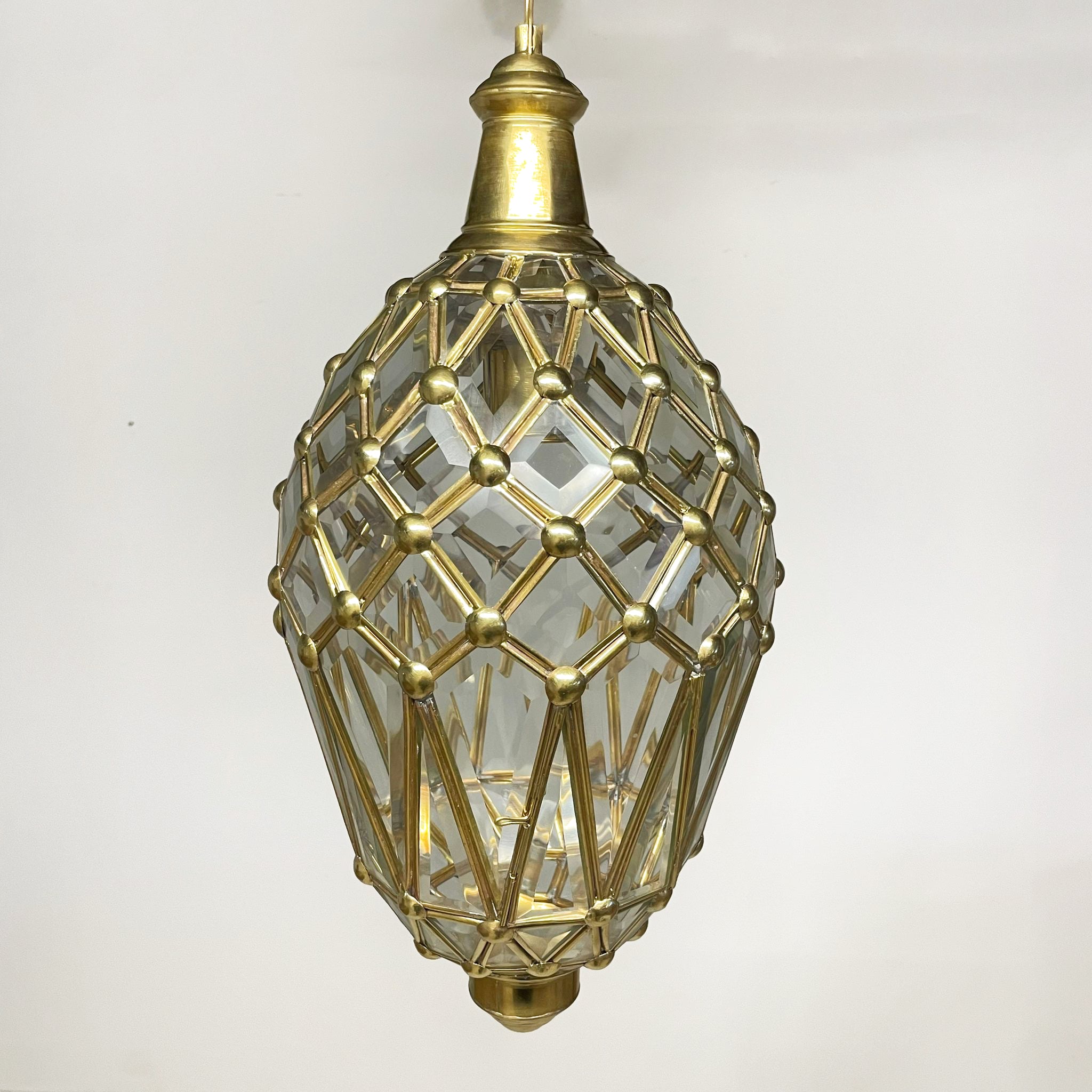 Indigo Glass Lantern