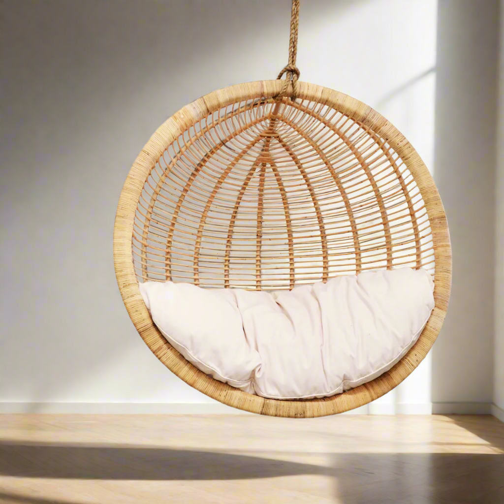 Dusk Single Round Cane Hanging Chair