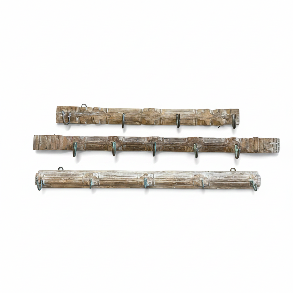 Large Patla Vintage Indian Timber Wall Hooks