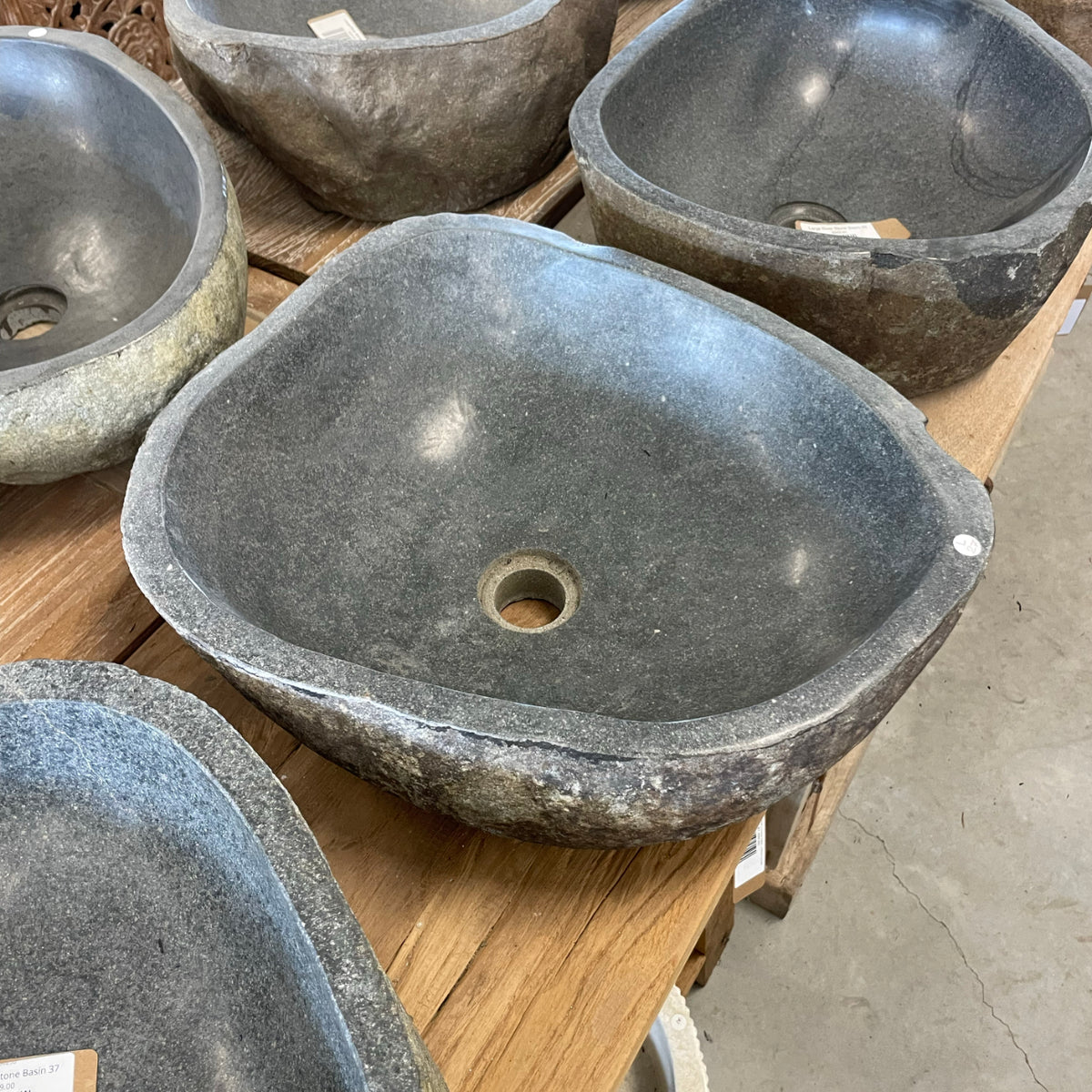 Large River Stone Basin 27 - 45 x 39 x 14cm