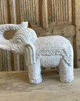 Large White Stone Elephant