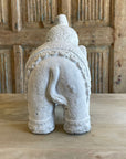 Large White Stone Elephant