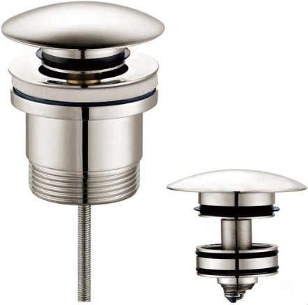 Universal Mushroom Pop Up Waste - Brushed Nickel