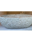 Oval Semi Polished Natural Marble Stone Bath - 190 x 90 x 60cm | Made To Order