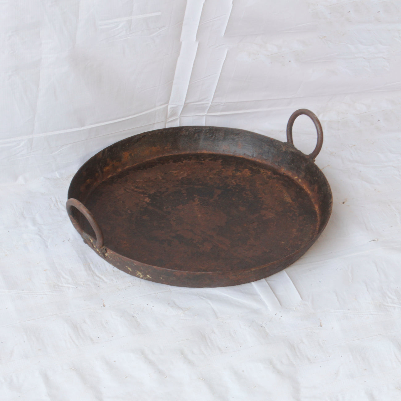 Medium Indian Iron Flat Kadai Trays