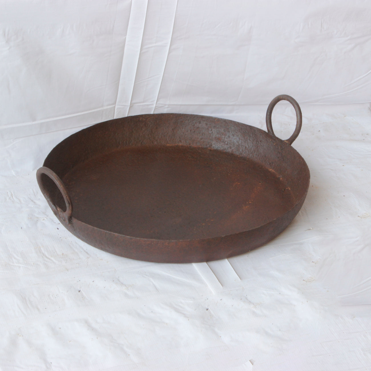 Medium Indian Iron Flat Kadai Trays