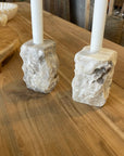 Medium Natural Onyx Stone Candle Holder