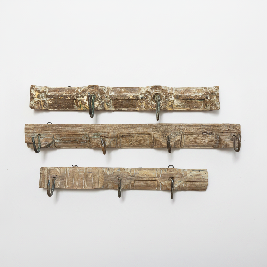 Medium Patla Vintage Indian Timber Wall Hooks