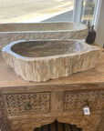 Natural Fossilised Wood Basin 11
