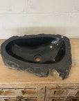 Natural Fossilised Wood Basin 19 - 49.5 x 30 x 15cm