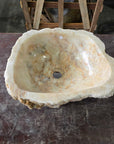 Natural Onyx Stone Basin 21 - 44 x 37 x 15cm