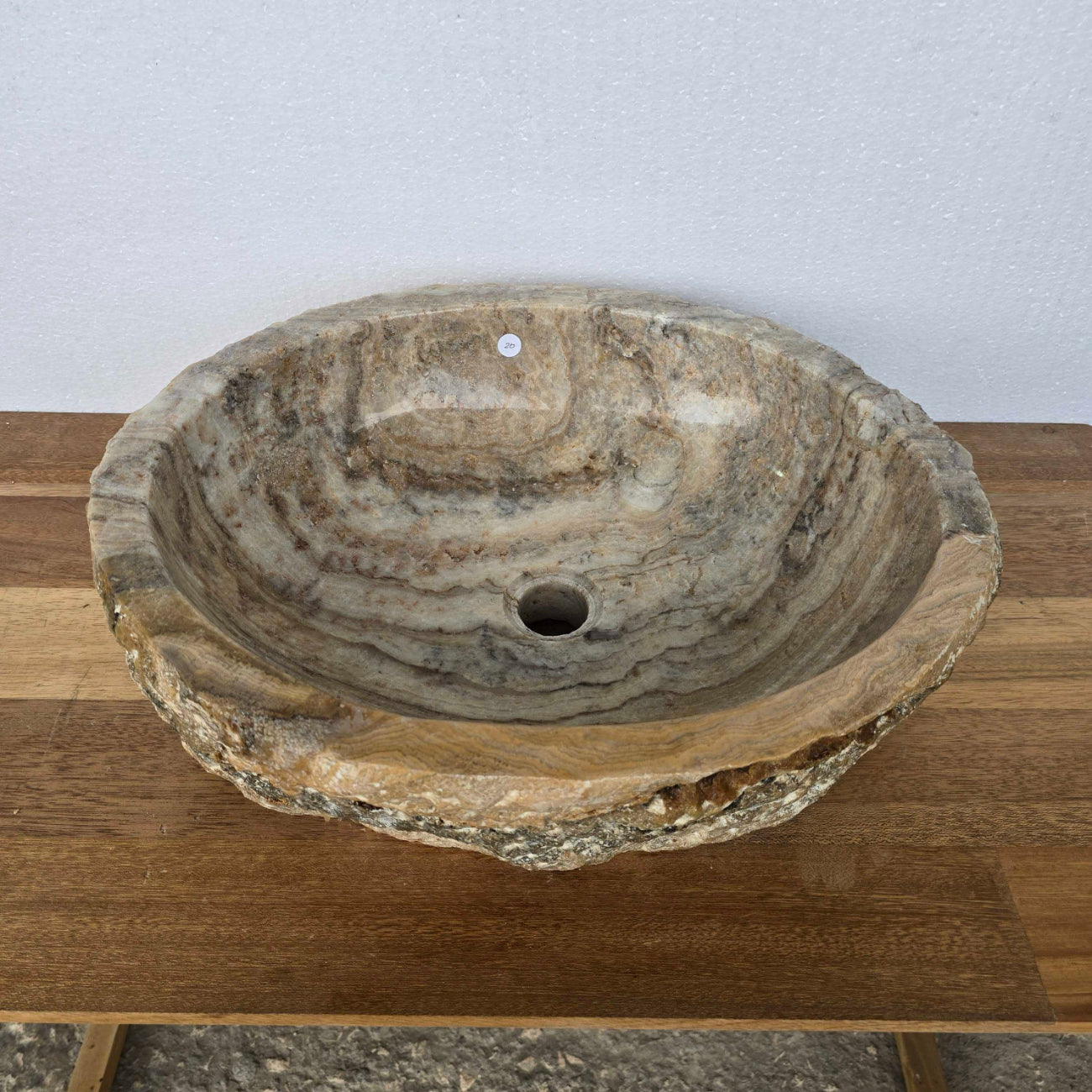 Natural Onyx Stone Basin 35 - 50 x 41cm