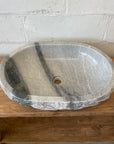 Oval Natural Onyx Stone Basin 03 - 61 x 43 x 15.5cm