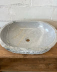 Oval Natural Onyx Stone Basin 05 - 61 x 42 x 15cm