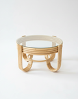 Natural Pretzel Rattan Coffee Table 80cm Dia