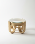 Natural Pretzel Rattan Side Table