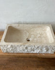 Natural Rectangle Marble Stone Basin 02
