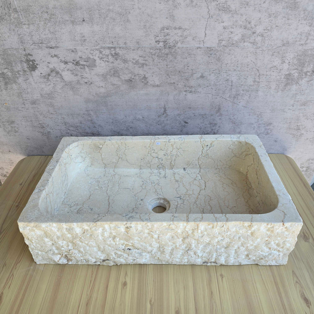 Natural Rectangle Marble Stone Basin 03