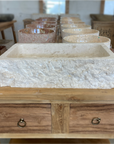 Natural Rectangle Marble Stone Basin 05