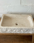 Natural Rectangle Marble Stone Basin 11