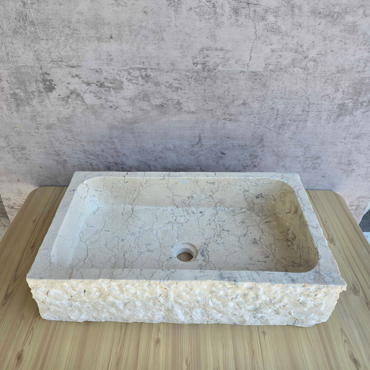 Natural Rectangle Marble Stone Basin 12