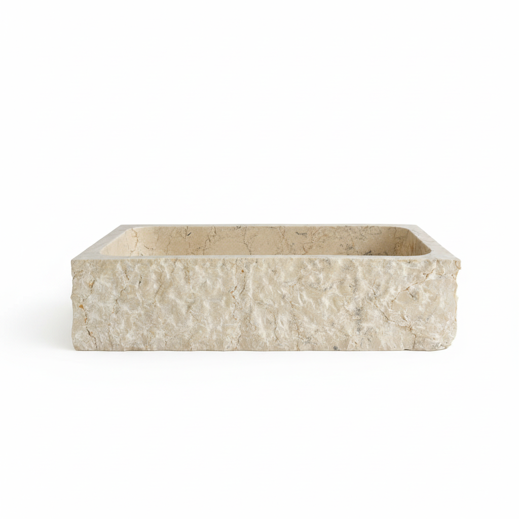 Natural Rectangle Marble Stone Basin 12